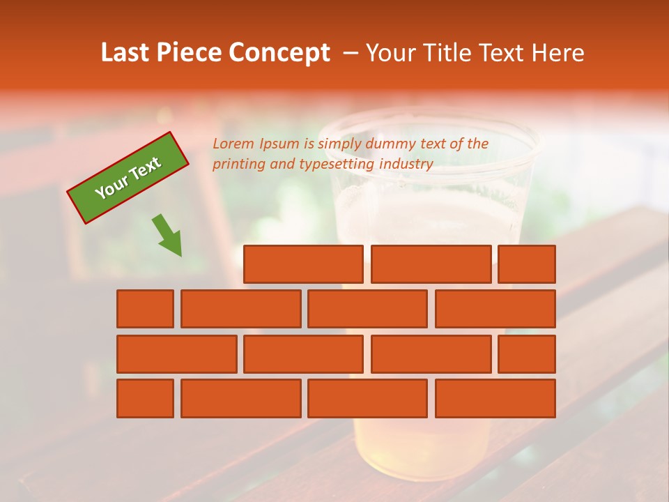 A Glass Of Beer Sitting On Top Of A Wooden Table PowerPoint Template