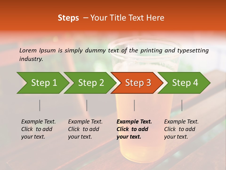 A Glass Of Beer Sitting On Top Of A Wooden Table PowerPoint Template