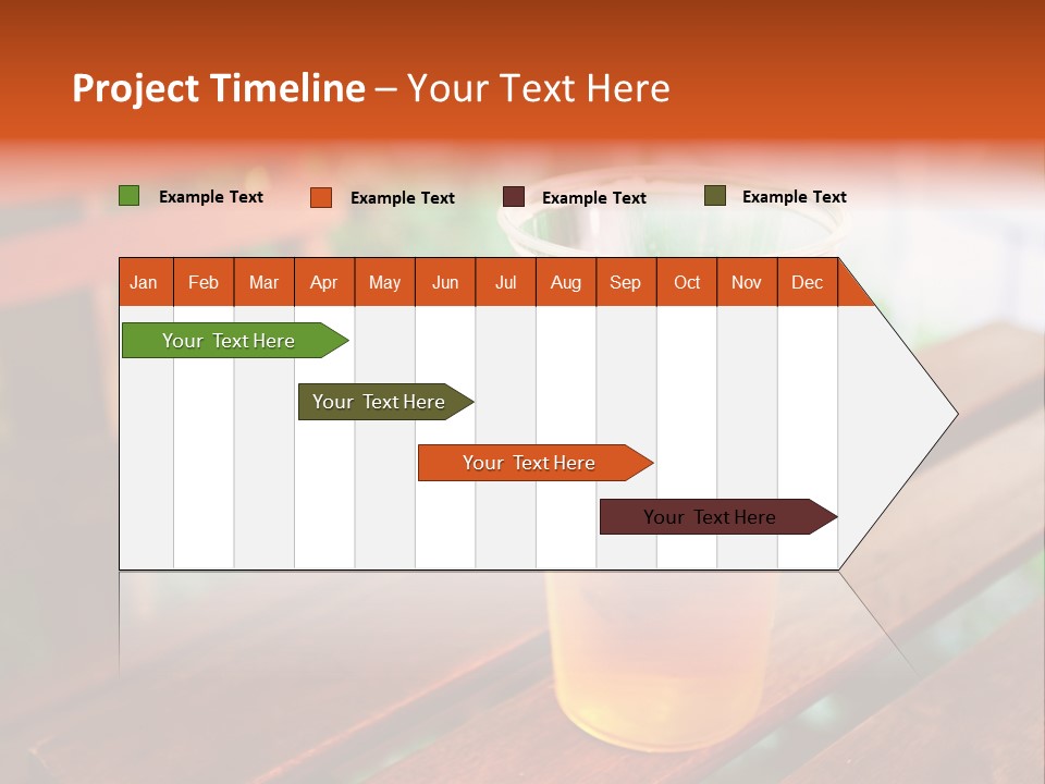 A Glass Of Beer Sitting On Top Of A Wooden Table PowerPoint Template