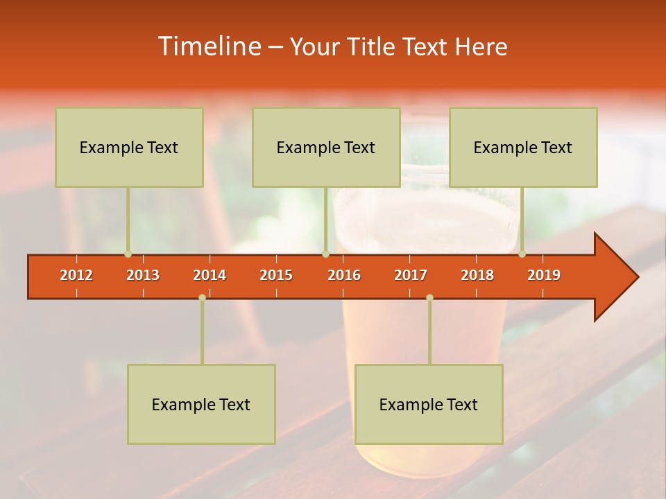 A Glass Of Beer Sitting On Top Of A Wooden Table PowerPoint Template