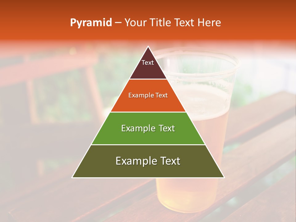 A Glass Of Beer Sitting On Top Of A Wooden Table PowerPoint Template
