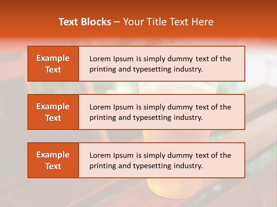 A Glass Of Beer Sitting On Top Of A Wooden Table PowerPoint Template