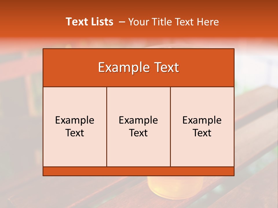 A Glass Of Beer Sitting On Top Of A Wooden Table PowerPoint Template