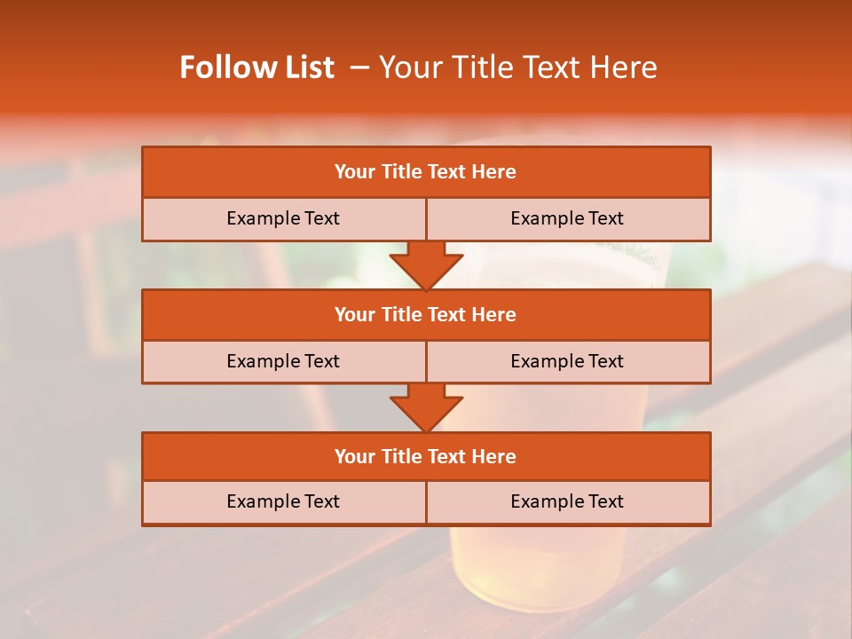 A Glass Of Beer Sitting On Top Of A Wooden Table PowerPoint Template