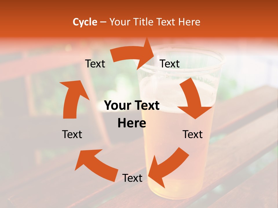 A Glass Of Beer Sitting On Top Of A Wooden Table PowerPoint Template