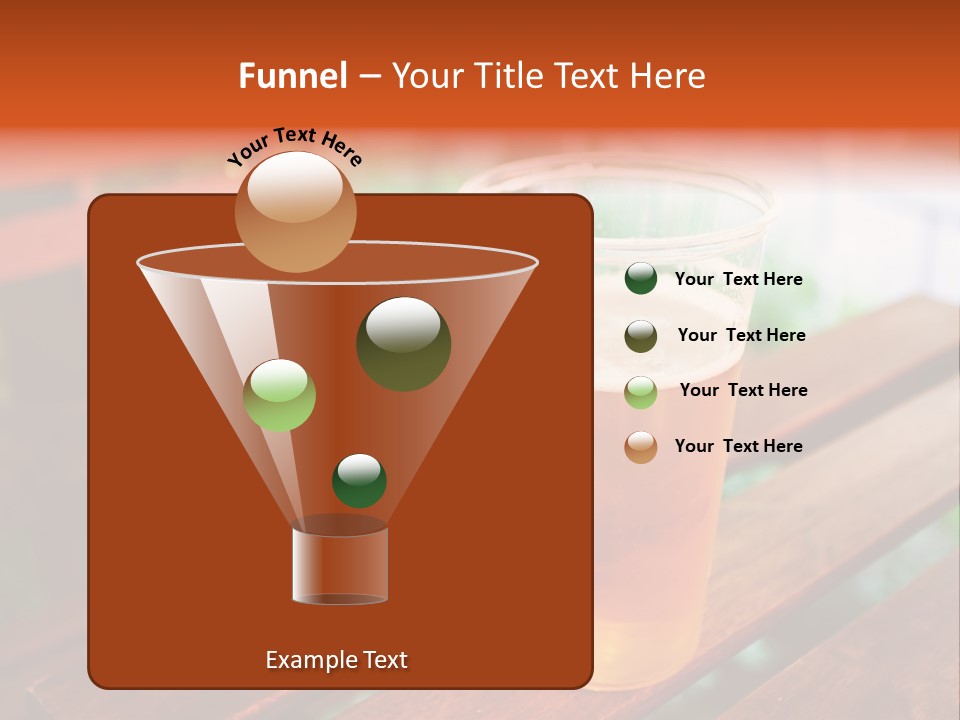 A Glass Of Beer Sitting On Top Of A Wooden Table PowerPoint Template