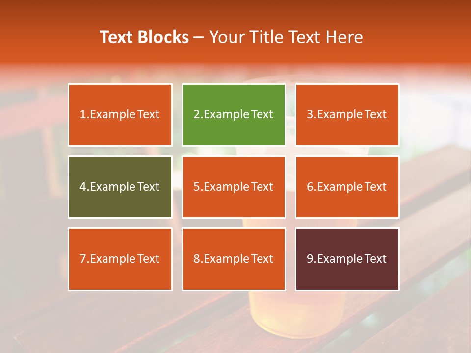 A Glass Of Beer Sitting On Top Of A Wooden Table PowerPoint Template