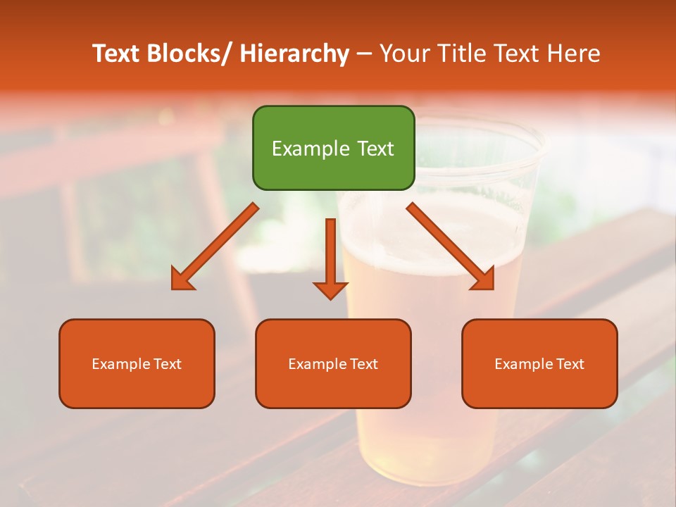 A Glass Of Beer Sitting On Top Of A Wooden Table PowerPoint Template