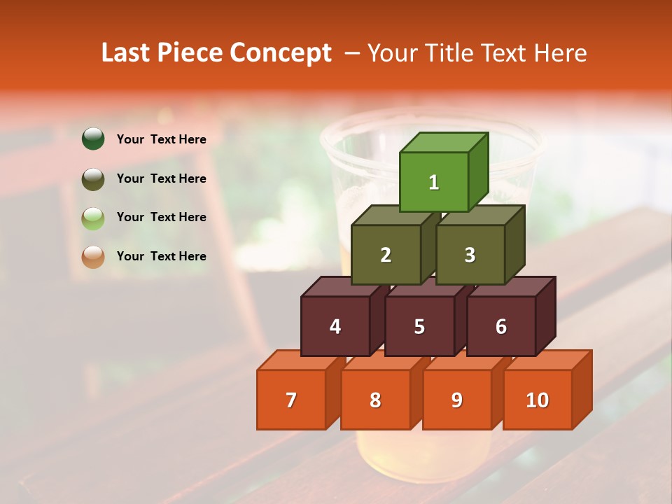 A Glass Of Beer Sitting On Top Of A Wooden Table PowerPoint Template