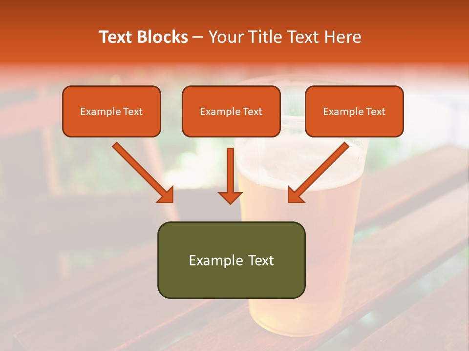 A Glass Of Beer Sitting On Top Of A Wooden Table PowerPoint Template