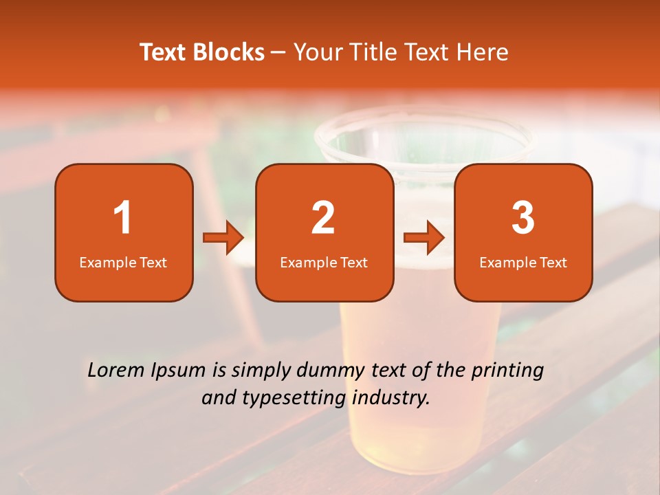 A Glass Of Beer Sitting On Top Of A Wooden Table PowerPoint Template