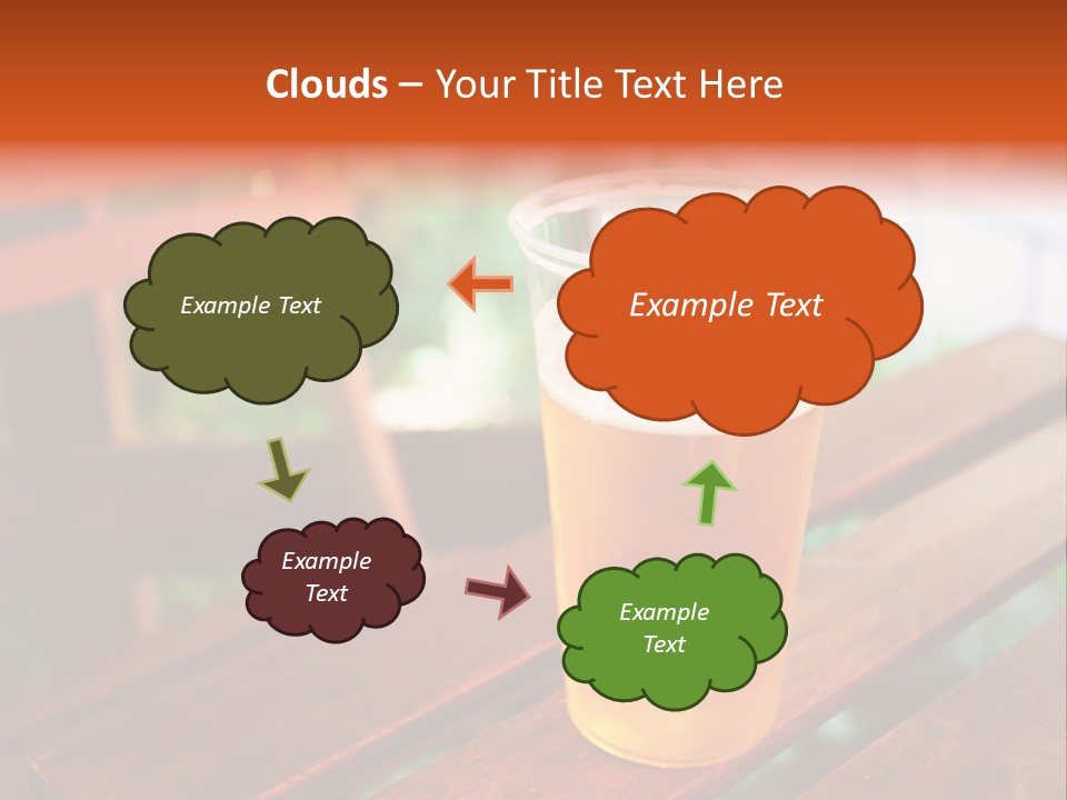 A Glass Of Beer Sitting On Top Of A Wooden Table PowerPoint Template