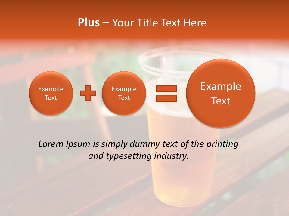 A Glass Of Beer Sitting On Top Of A Wooden Table PowerPoint Template