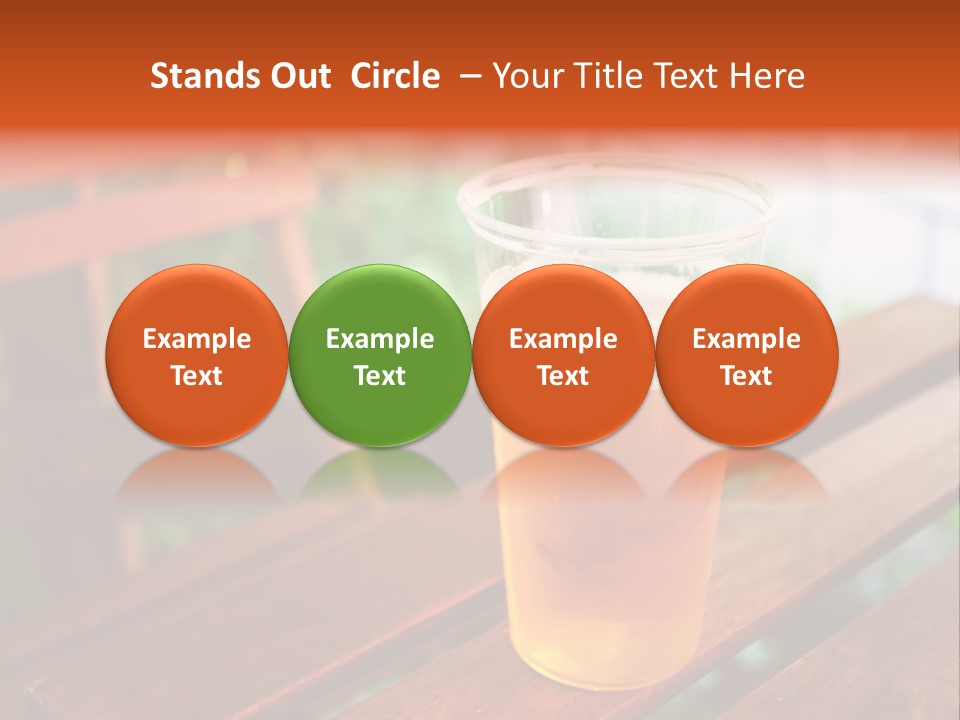 A Glass Of Beer Sitting On Top Of A Wooden Table PowerPoint Template
