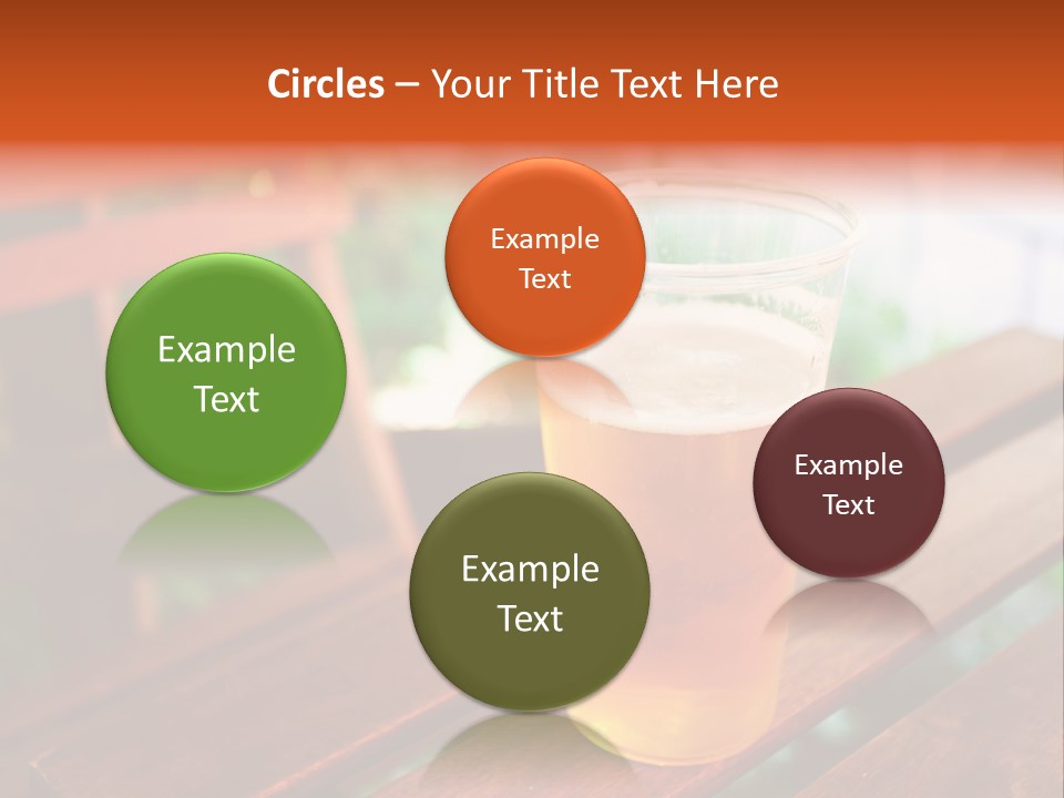 A Glass Of Beer Sitting On Top Of A Wooden Table PowerPoint Template