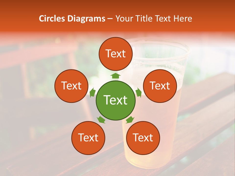 A Glass Of Beer Sitting On Top Of A Wooden Table PowerPoint Template