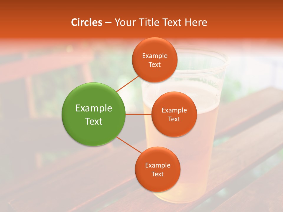 A Glass Of Beer Sitting On Top Of A Wooden Table PowerPoint Template