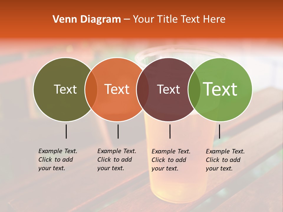 A Glass Of Beer Sitting On Top Of A Wooden Table PowerPoint Template