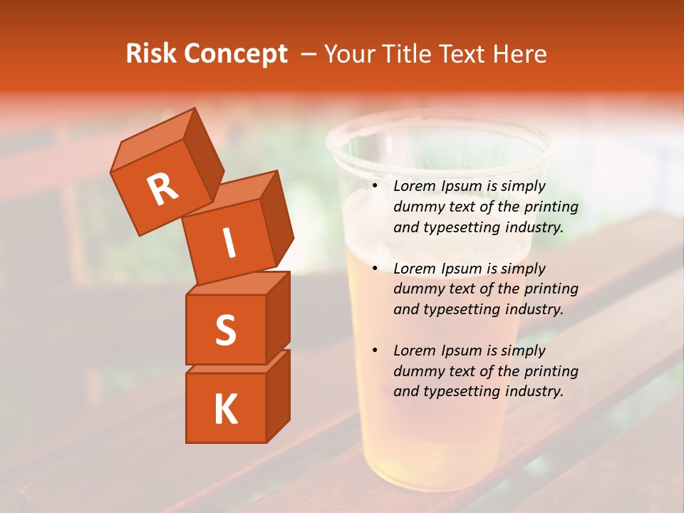 A Glass Of Beer Sitting On Top Of A Wooden Table PowerPoint Template