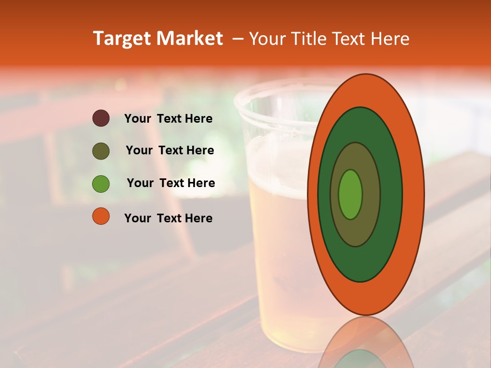 A Glass Of Beer Sitting On Top Of A Wooden Table PowerPoint Template