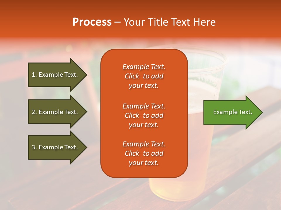A Glass Of Beer Sitting On Top Of A Wooden Table PowerPoint Template