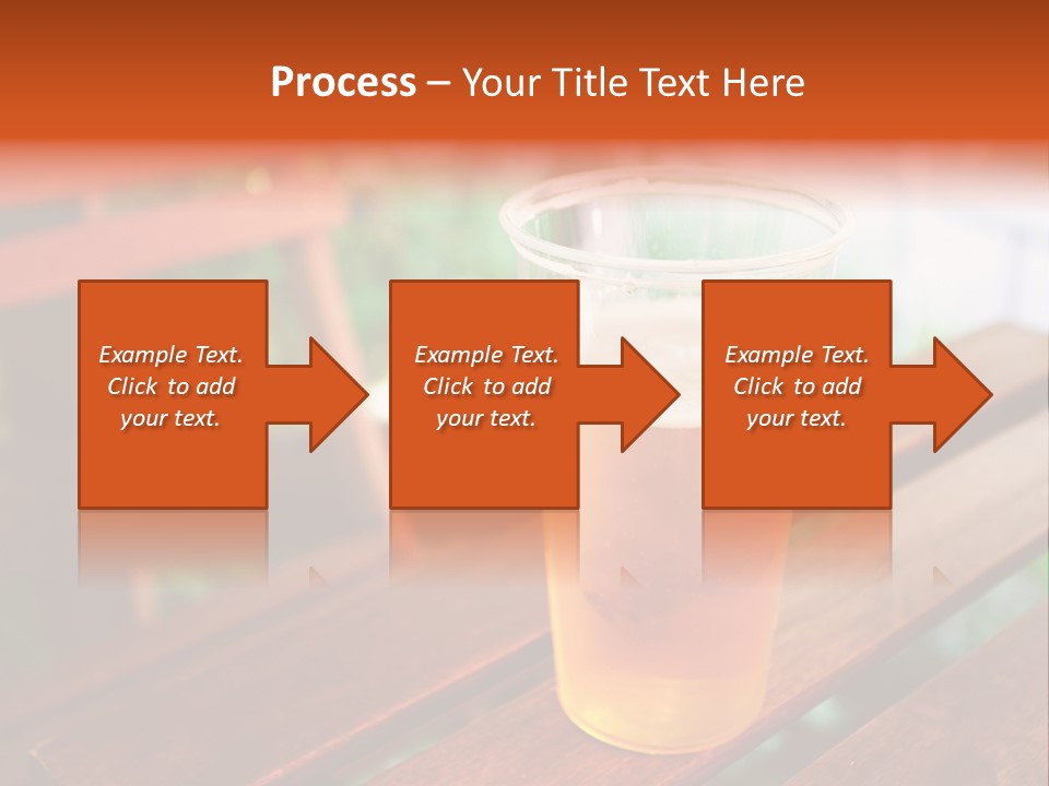 A Glass Of Beer Sitting On Top Of A Wooden Table PowerPoint Template