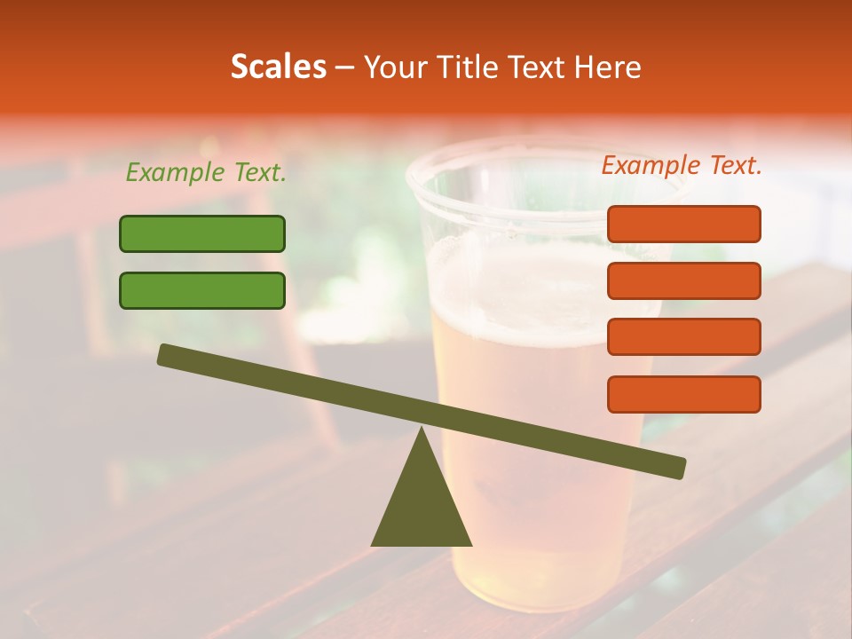 A Glass Of Beer Sitting On Top Of A Wooden Table PowerPoint Template