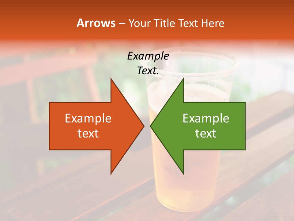 A Glass Of Beer Sitting On Top Of A Wooden Table PowerPoint Template