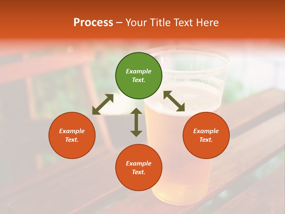 A Glass Of Beer Sitting On Top Of A Wooden Table PowerPoint Template