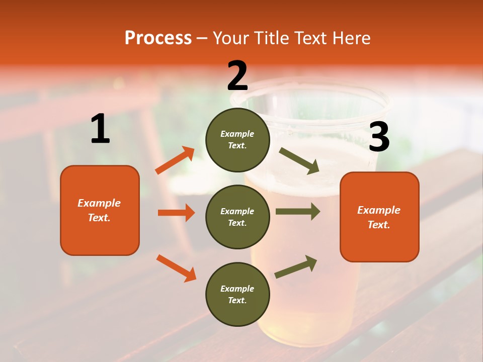 A Glass Of Beer Sitting On Top Of A Wooden Table PowerPoint Template