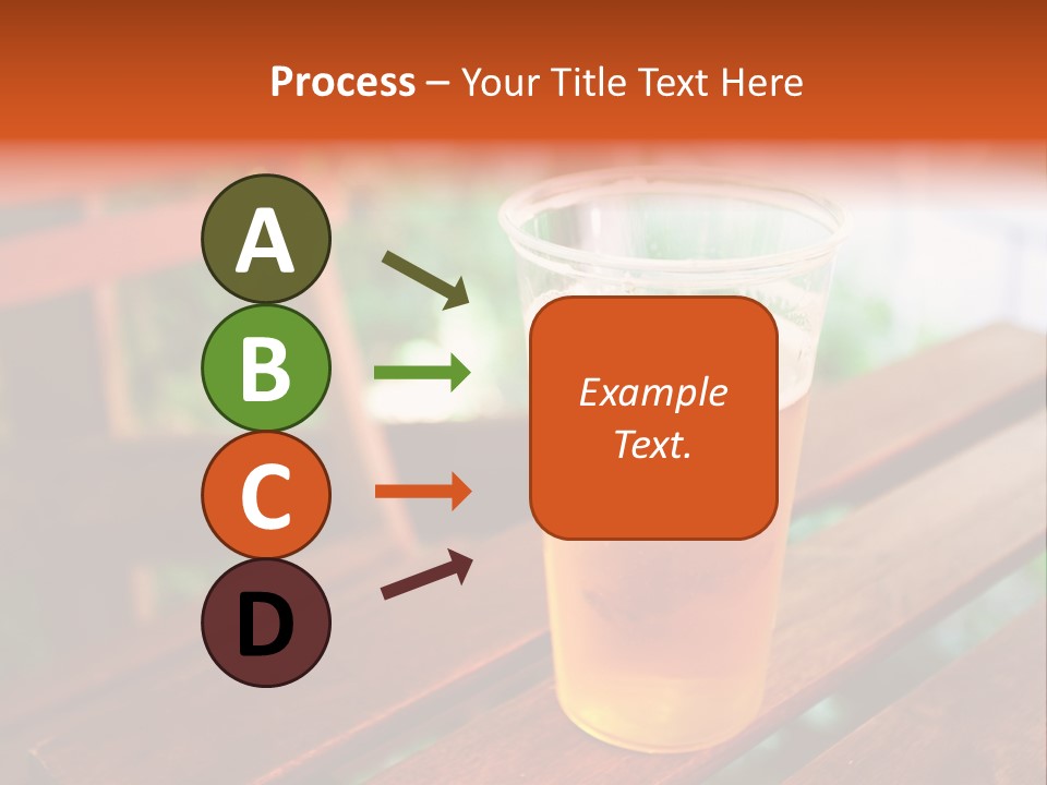 A Glass Of Beer Sitting On Top Of A Wooden Table PowerPoint Template