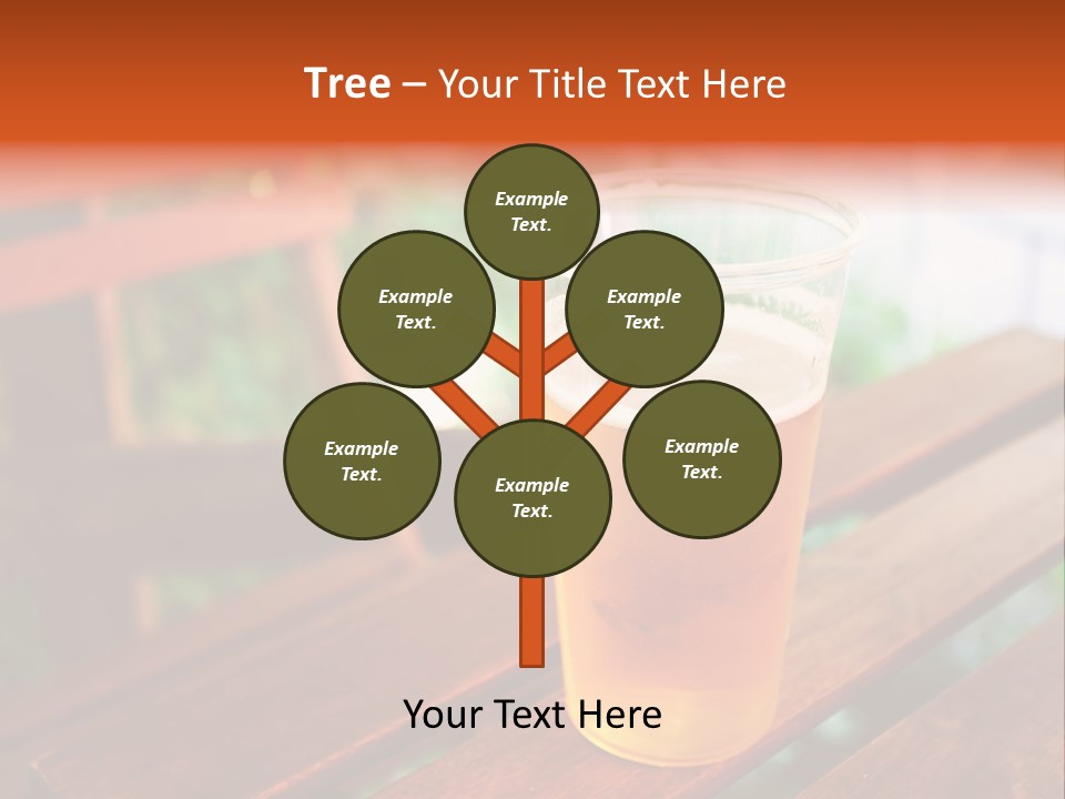 A Glass Of Beer Sitting On Top Of A Wooden Table PowerPoint Template