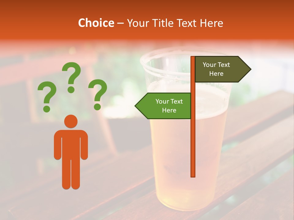 A Glass Of Beer Sitting On Top Of A Wooden Table PowerPoint Template