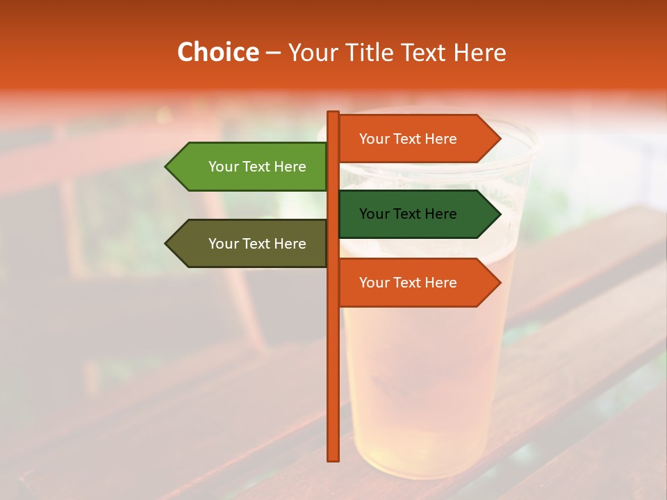 A Glass Of Beer Sitting On Top Of A Wooden Table PowerPoint Template