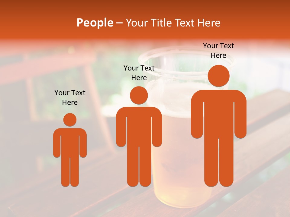 A Glass Of Beer Sitting On Top Of A Wooden Table PowerPoint Template