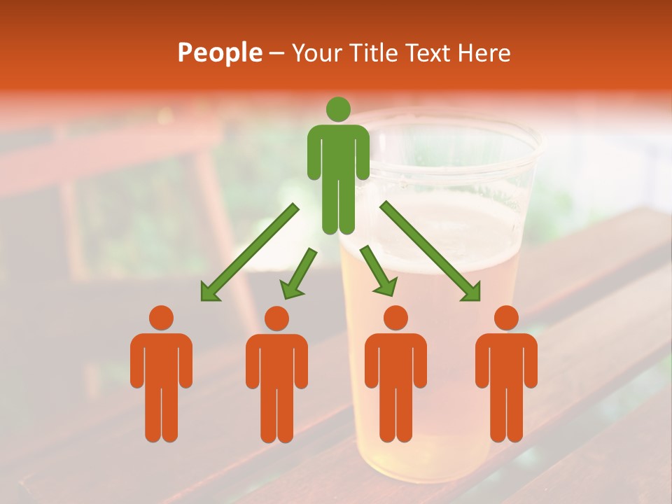 A Glass Of Beer Sitting On Top Of A Wooden Table PowerPoint Template