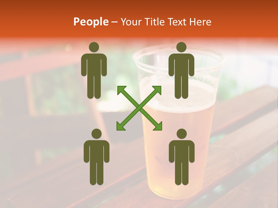 A Glass Of Beer Sitting On Top Of A Wooden Table PowerPoint Template