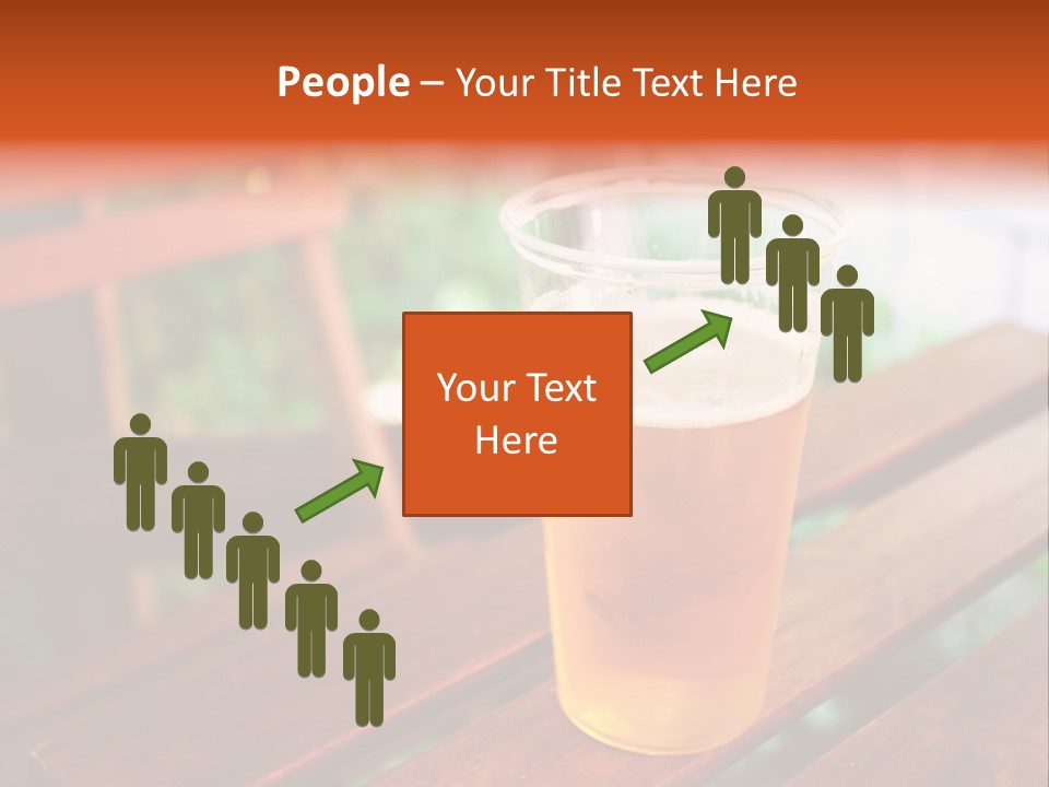 A Glass Of Beer Sitting On Top Of A Wooden Table PowerPoint Template