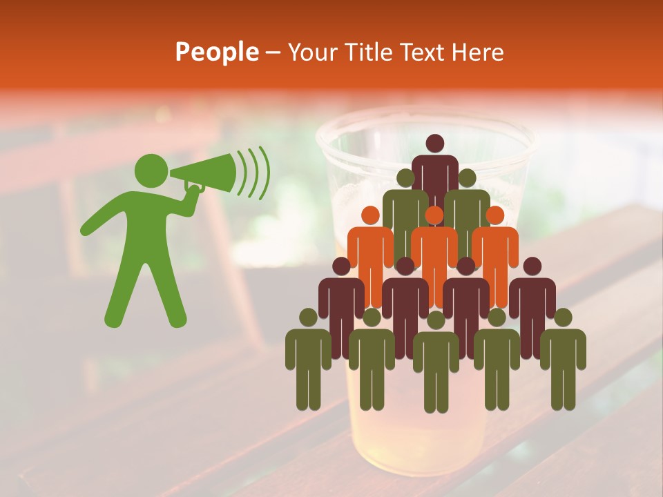 A Glass Of Beer Sitting On Top Of A Wooden Table PowerPoint Template