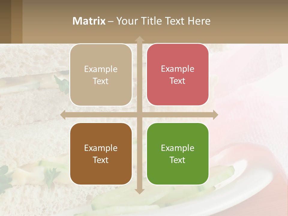 A White Plate Topped With A Sandwich On Top Of A Table PowerPoint Template