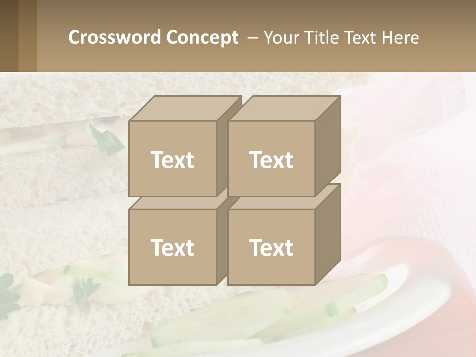 A White Plate Topped With A Sandwich On Top Of A Table PowerPoint Template