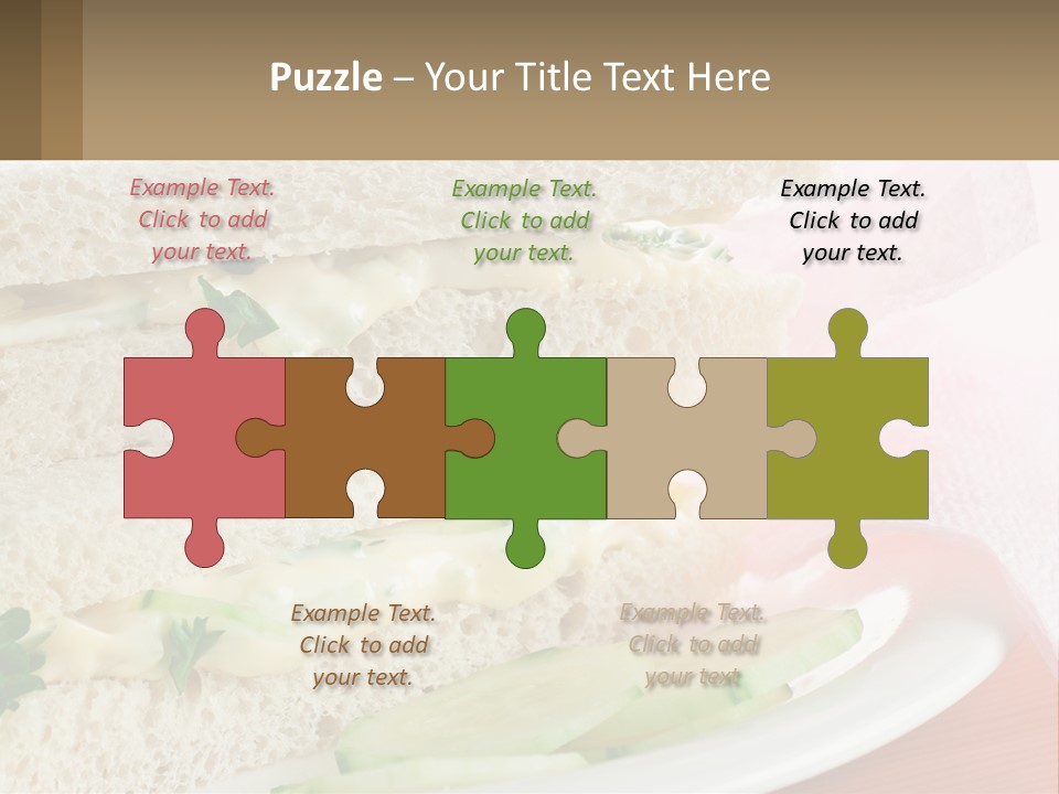 A White Plate Topped With A Sandwich On Top Of A Table PowerPoint Template