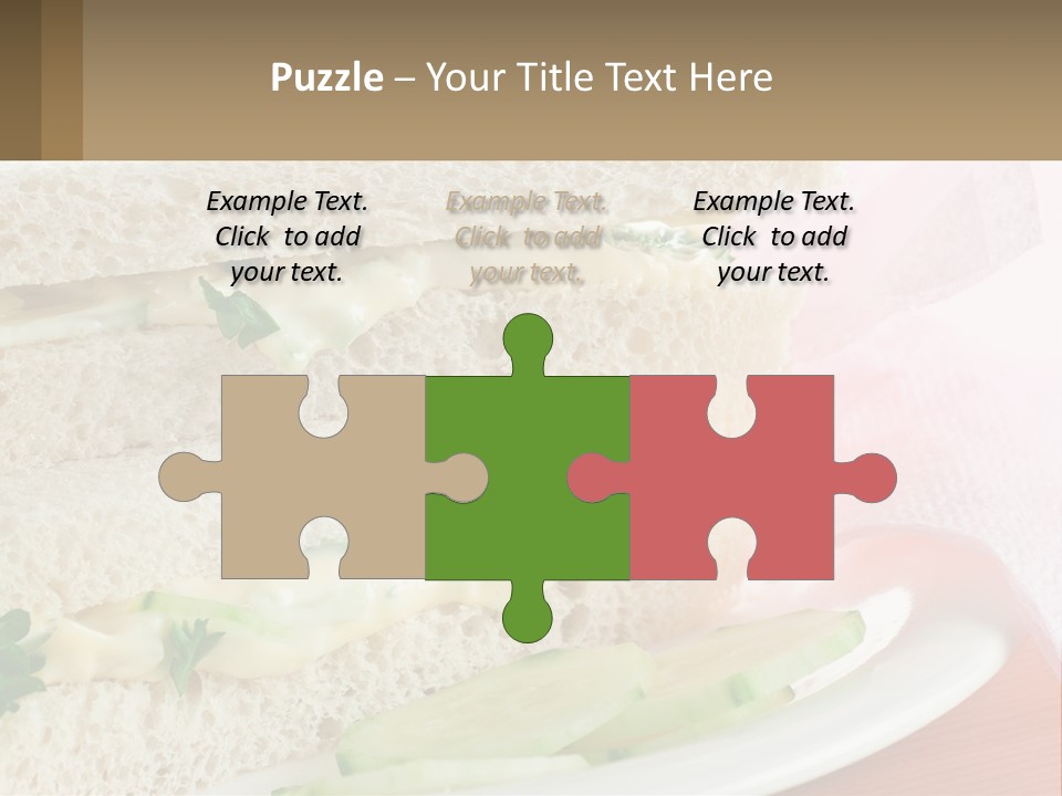 A White Plate Topped With A Sandwich On Top Of A Table PowerPoint Template