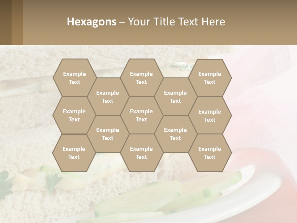 A White Plate Topped With A Sandwich On Top Of A Table PowerPoint Template