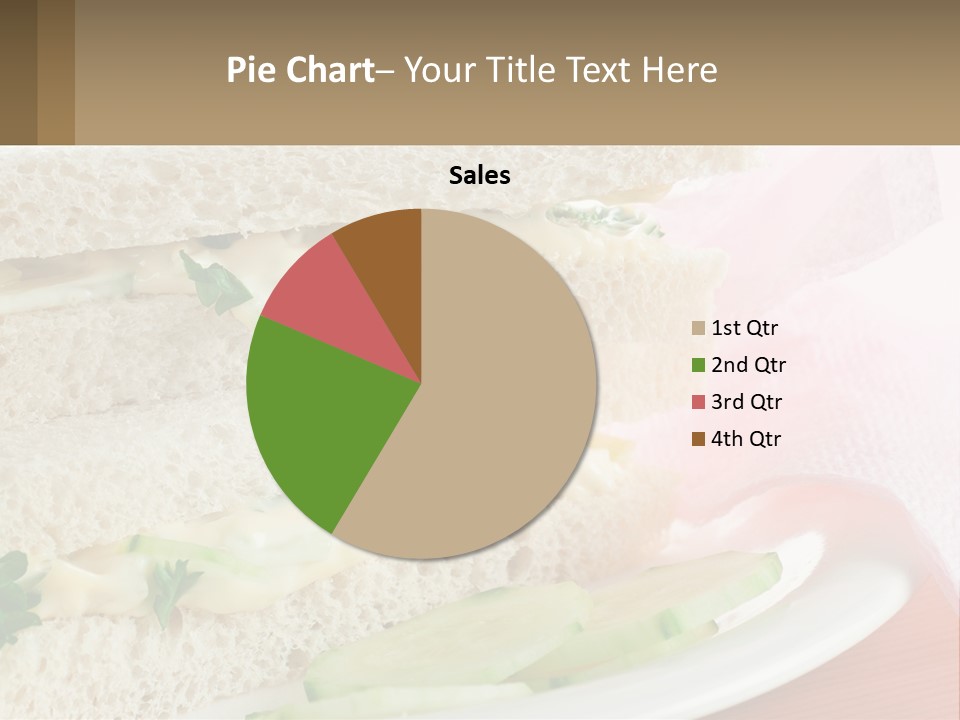 A White Plate Topped With A Sandwich On Top Of A Table PowerPoint Template