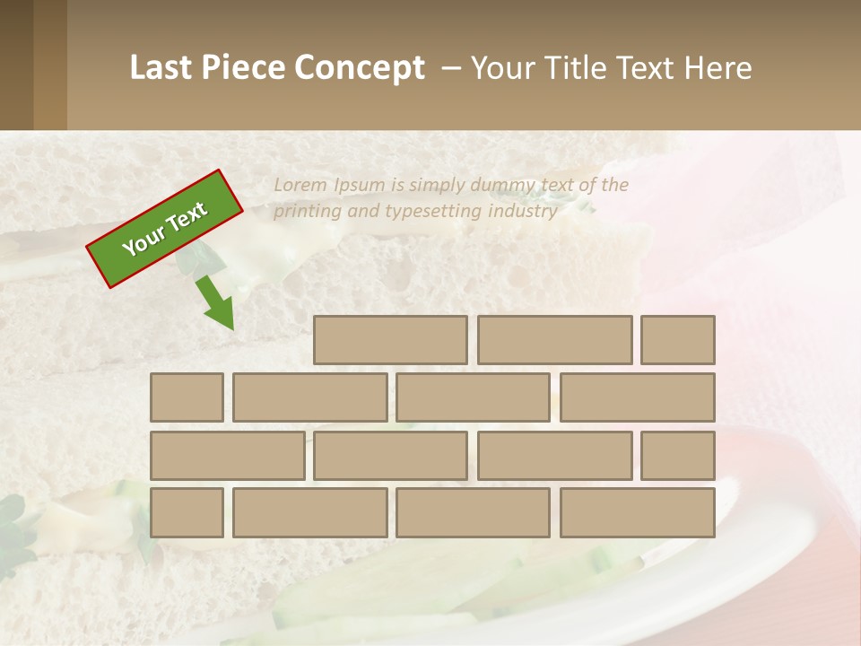 A White Plate Topped With A Sandwich On Top Of A Table PowerPoint Template