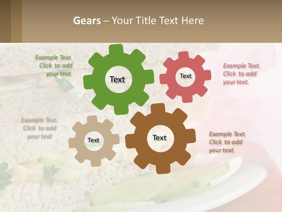 A White Plate Topped With A Sandwich On Top Of A Table PowerPoint Template