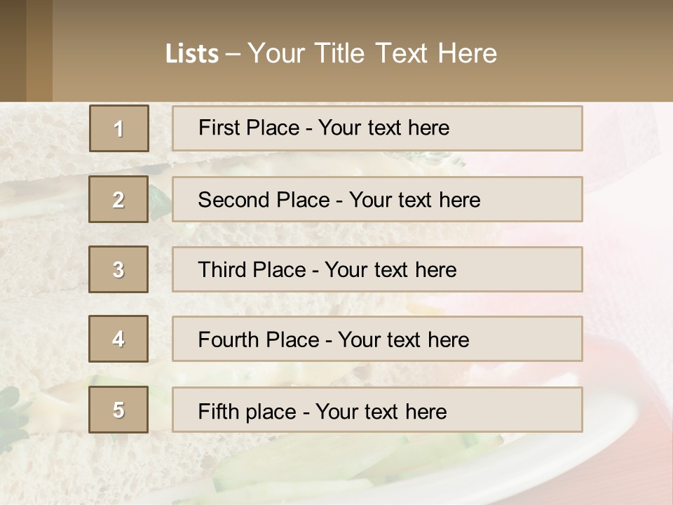 A White Plate Topped With A Sandwich On Top Of A Table PowerPoint Template