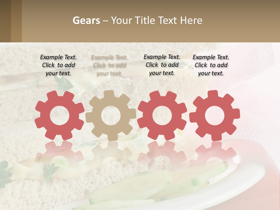 A White Plate Topped With A Sandwich On Top Of A Table PowerPoint Template