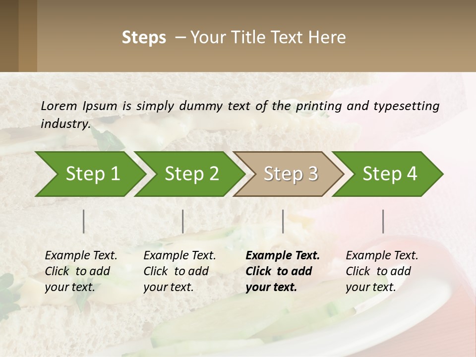 A White Plate Topped With A Sandwich On Top Of A Table PowerPoint Template